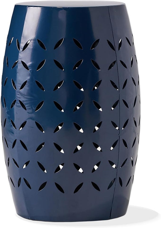Christopher Knight Home Lilac Outdoor 12" Iron Side Table, Dark Blue