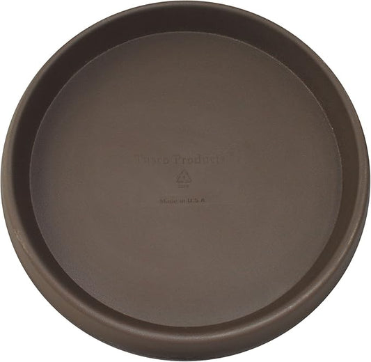 Tusco Products TR18ES Round Tray Planter Saucer, 18", Espresso