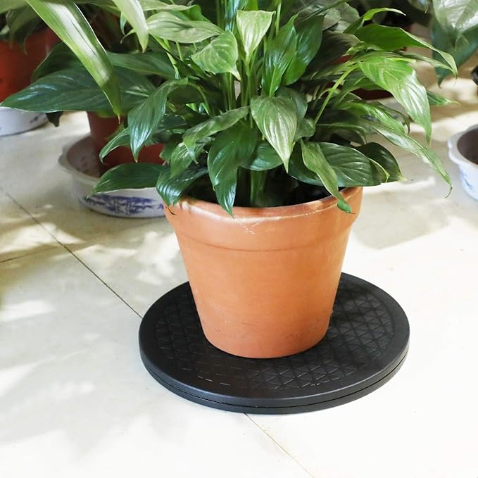 12" Bonsai Turntable Heavy Duty Rotating Garden Swivel Stand for Easy Trimming and Displaying Potted Plant