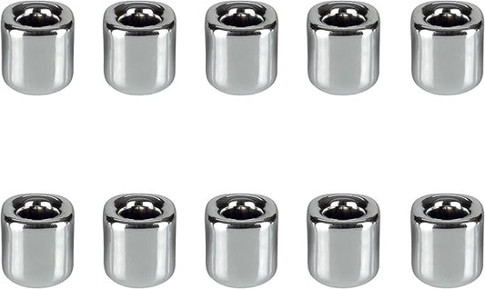 Mega Candles 10 pcs Silver 1/2 Inch Diameter Ceramic Chime Ritual Spell Candle Holders, Great for Casting Chimes, Meditation, Rituals, Spells, Vigil, Witchcraft, Wiccan Supplies