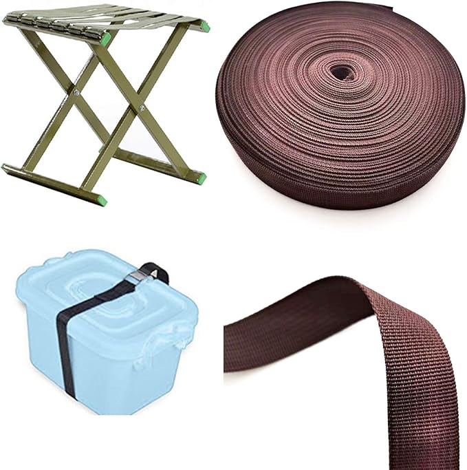 1 Roll 65.6 Feet Tree Tie for Plant Support Garden Strap 1 Inch Width Staking and Guying Material 1,800 Lbs Strength (Coffee)
