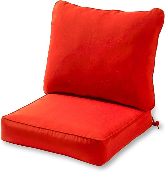 Greendale Home Fashions 2-Piece Outdoor Deep Seat Cushion Set, Fire
