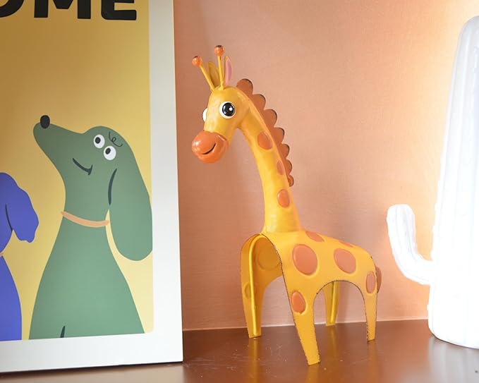 GIFTME 5 Metal Giraffe Garden Decor Outdoor Yard Decor for Patio, Flower Bed, or Indoor Shelf,Whimsical Safari-Inspired Outdoor Decor Accent