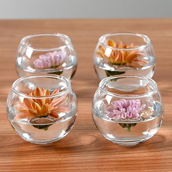 Candle Holder, Glass Candle Holder, Transparent Votive Candle Holders, Can be Used for Engagement, Wedding, Party, Gift Giving and Other Occasions Set of 6
