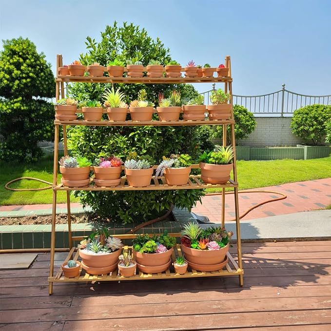 Yishang 5 Inch Shallow Terracotta Clay pots with Drain Hole,Ceramic Plant pots for Indoor/Outdoor Plants,Unglazed Bonsai Planter with Saucer/Tray for Cacuts/Succulent Plants
