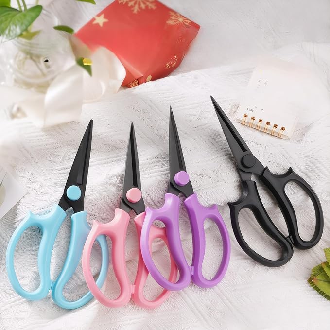 Garden Pruning Shears Scissors with Comfort Grip Handle, Premium Steel Professional Floral Scissors, Perfect for Arranging Flowers, Pruning, Trimming Plants, Gardening Tool (Pointed pink)