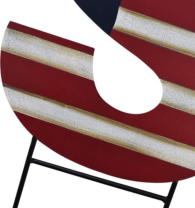 4th of July Metal USA Letter Decorative Garden Stakes Fourth of July Independence Day Decor, Patriotic US Flag Pattern Yard Sign for Outdoor Garden Memorial Veteran's Day Decorations