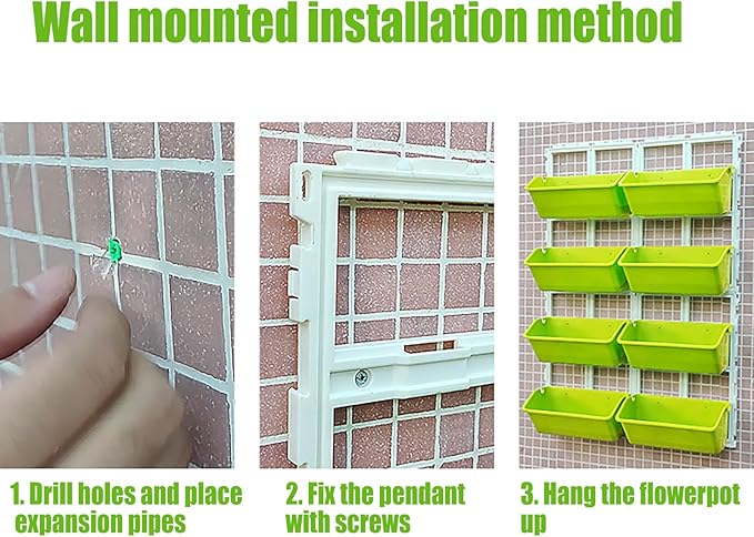 Vertical Wall Planter 8 Pockets Indoor Outdoor, Army Green Garden Planter with Detachable Hooks & 4 Plugs, Heavy Duty 70lbs Wall Mounted for Flowers Herbs Vegetables, 41.7" H