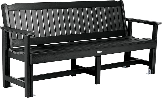 Sequoia Professional CM-BENSQ62-BKE Commercial Grade Exeter 6 Foot Garden Bench, Black