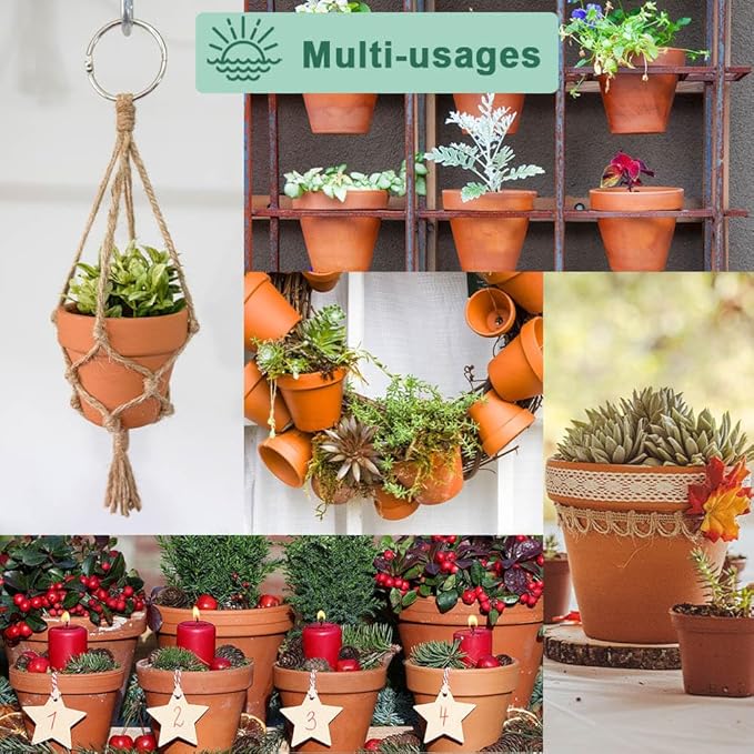 vensovo 3 inch Terracotta Clay Pots for Plants with Saucer - 12 Pack Small Terra Cotta Planter Great for Garden Windowsill Indoor & Outdoor Wedding Favors Gifts