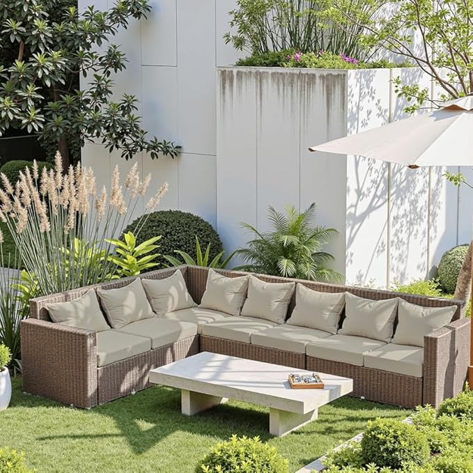 Outdoor Seat Cushion Set 22 x 22 x 4 Inch, Waterproof & Fade Resistant Patio Furniture Cushions with Removable Cover, Thick Deep Seating Pads for Outside Chair Sofa Couch