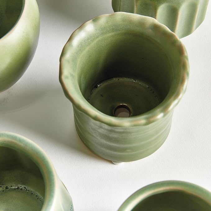 Napa Home & Garden DEZIE MINI POTS Set of 6 Green