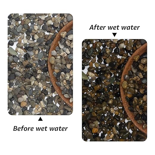2lbs Fish Tank Rocks, 1/5 Inch Pea Gravel for Fish Tank, Decorative River Rocks for Aquarium Succulent Cactus Plant Vase Fillers Soil Cover and Outdoor Landscaping Stones