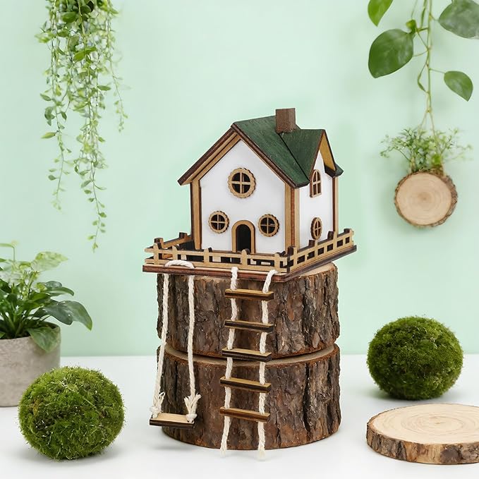 Fairywood Mini Treehouse – Whimsical Wooden Treehouse for Plant Pots, Fairy Gardens & Indoor Greenery