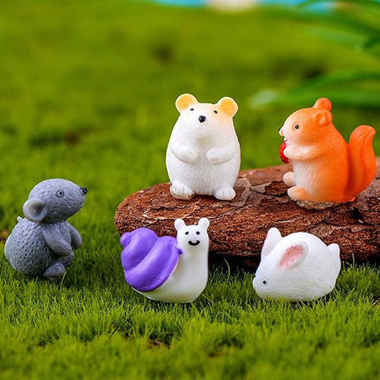 Small Animals Miniature Fairy Garden Accessories Micro Landscape Pots Bonsai Craft Decor 5PCS