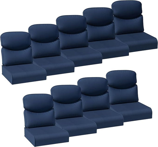 Joyside Outdoor Chair Cushions Set, 24x24 Inch Smile Patio Furniture Cushions, 6’’ Thick, Water Resistant & Fade Resistant, Outdoor Replacement Cushions for Seat and Sofa