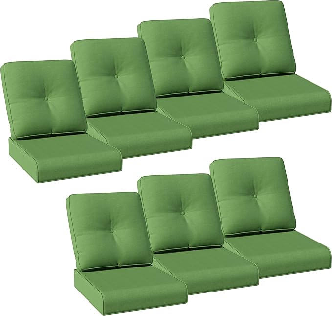 Joyside Outdoor Chair Cushions Set, 22x25/22x24 Inch Patio Furniture Deep Seat Cushions, Water Resistant & Thick Cushion, Outdoor Replacement Cushions for Seat and Sofa