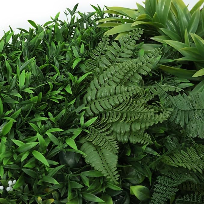 ULAND Artificial Topiary Hedges Panels, Ivy Fence Mat,Verticial Garden Privacy Fence Screen Greenery Wall Backdrop Decor, Garden Privacy Screen Fence（B052） 40x40‘’