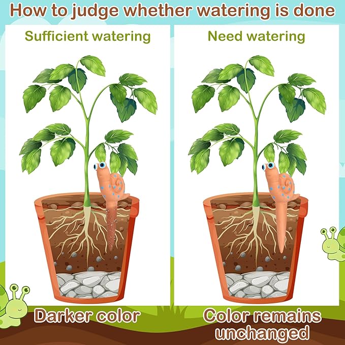 6 Pcs Water Sensor Ceramic The Potting Shed Water Sensor Plant Decoration Moisture Monitor Gardening Houseplant Humidity Meter Fun Gardening Gift for Your Potted Plant