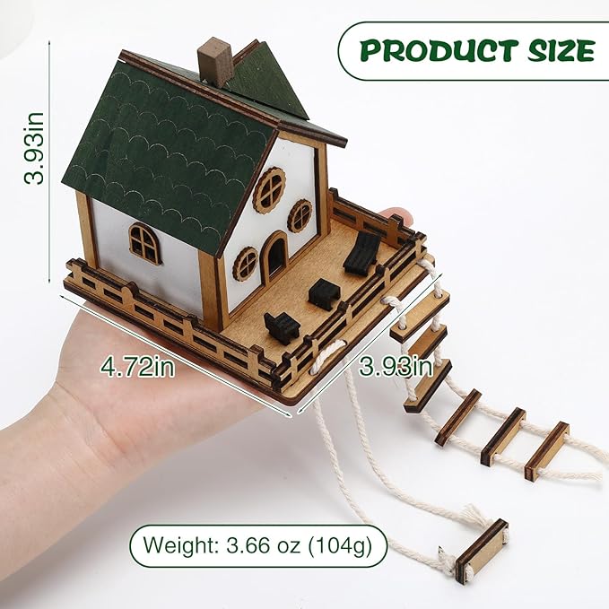 Fairywood Mini Treehouse – Whimsical Wooden Treehouse for Plant Pots, Fairy Gardens & Indoor Greenery