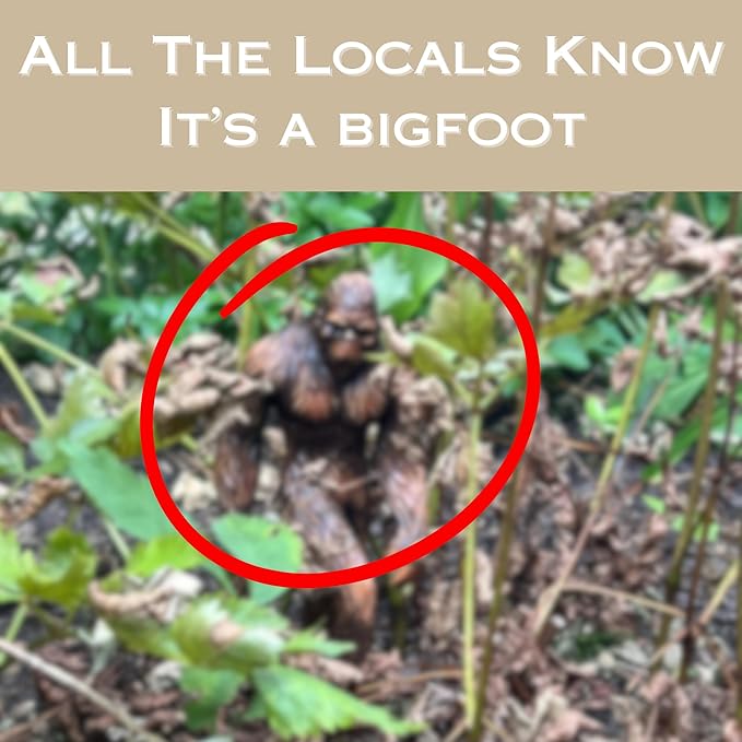 Bigfoot Indoor Outdoor Garden Statue – Rustic Sasquatch Figurine – Unique Big foot Yard Decor – Weather-Resistant UV Protected – Bigfoot Gifts for Lawn, Patio, Home and Office – 8.5” Tall