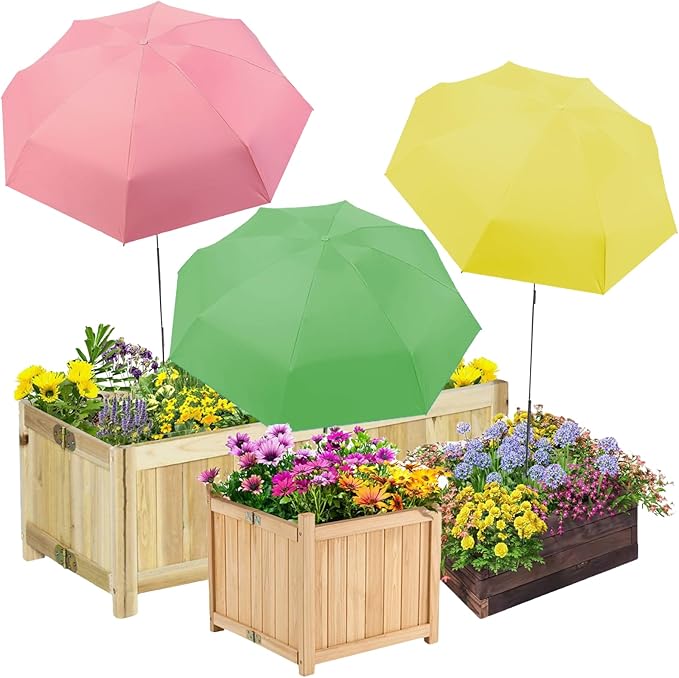 Plant Umbrellas for Outdoor Plants, Garden Umbrella Shade for Potted Plants and Garden Beds, Defend Plants From Blazing Sun and Rain with Adjustable Angle