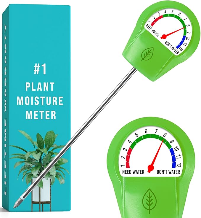 GROWIT Plant Moisture Meter - Accurately Tells You When to Water Your Plants - No Battery Needed