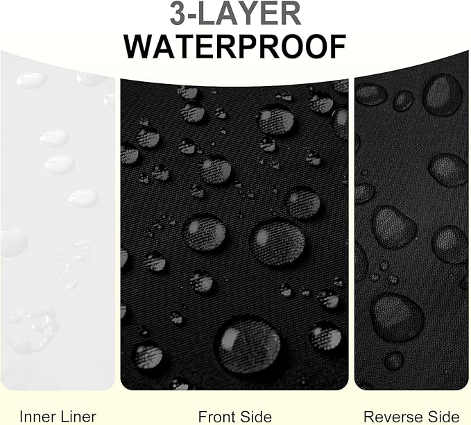 downluxe Waterproof Outdoor Chair Cushions for Patio Furniture, 18" x 18" x 2" Patio Chair Cushion with Adjustable Ties & Portable Handle, Square Outdoor Cushion with Removable Cover, Black, 2 Pack
