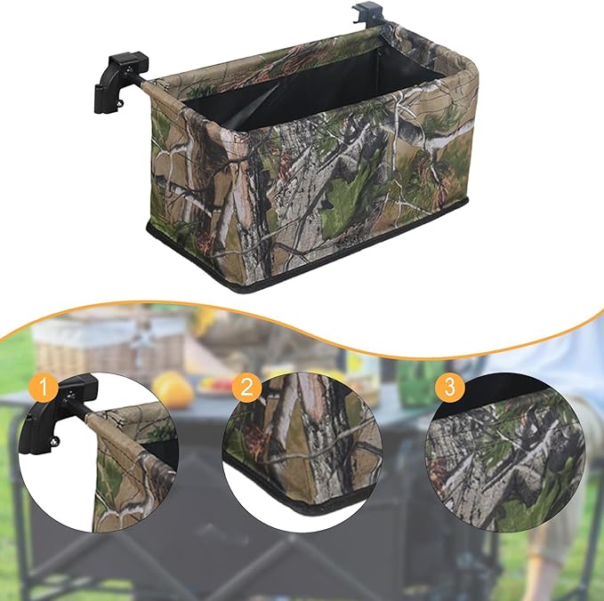 Wagon Cart Tail Bag Utility Oxford Cloth Portable Storage Bag Wagon Cart Accessories for Shopping Picnic, Light Green