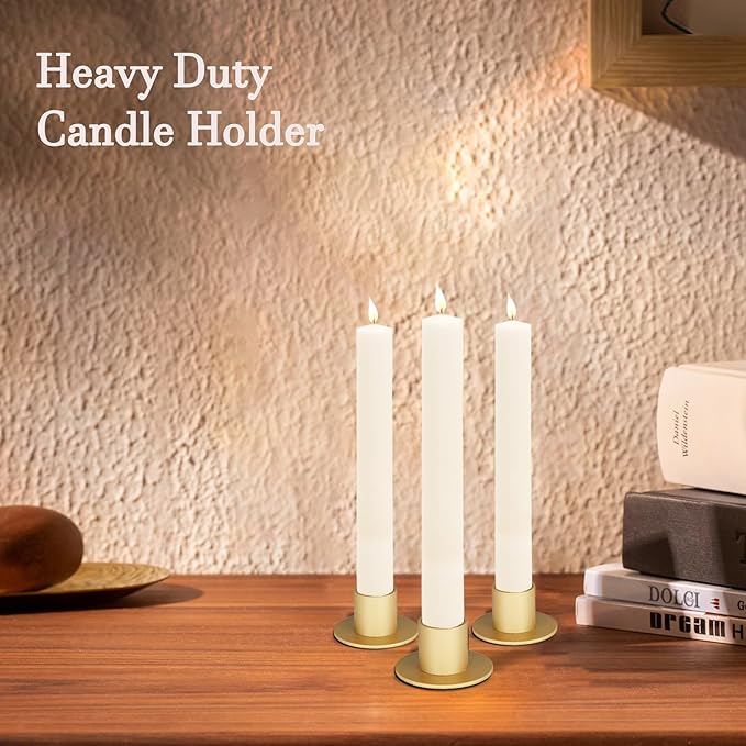 Candle Holder 4 Psc, Taper Candle Holders, Candlestick Holders, Gold Metal Candle Holders