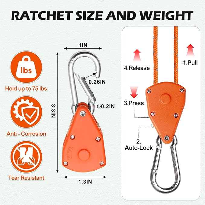 Shed Anchor Kit, 4 Pack 18" Screw in Tent Stakes Heavy Duty Kit, Earth Anchors Heavy Duty with 4 Strong Straps for High Winds, Spiral Trampoline Stakes for Tent Sheds Canopy Gazebo Swing Set （Orange）