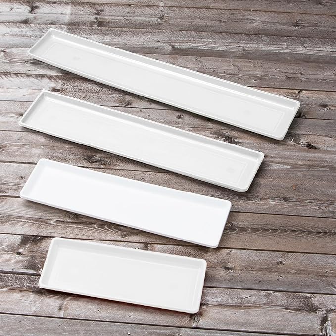Root & Vessel 10302, White, Countryside Flower Box Tray, White, 30-inch