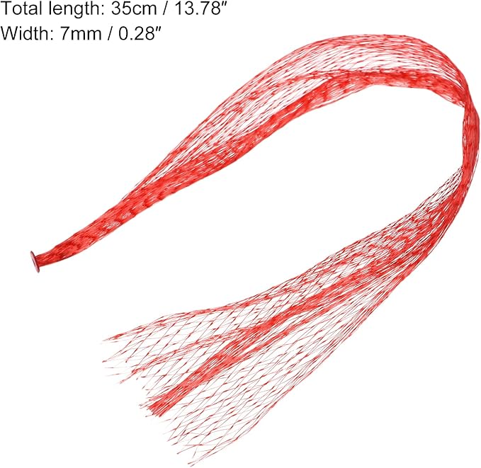 MECCANIXITY 100 Pack Watermelon Nets 13.78 Inch Hanging Melon Hammocks Reusable Fruit Net Bag for Garden Red