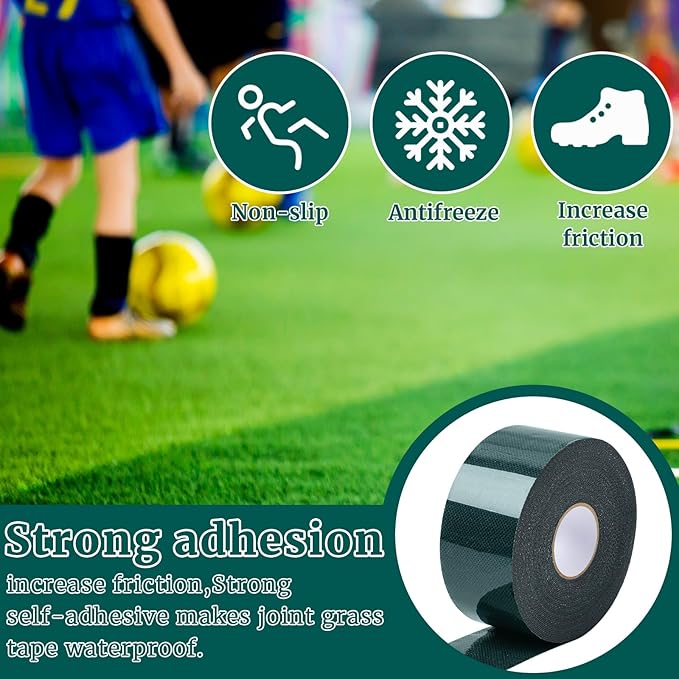 1 Roll 2 in x 33 ft Double Sided Turf Tape for Artificial Grass Rug Self Adhesive Artificial Turf Tape for Lawn Garden Carpet Connecting Outdoor Carpet