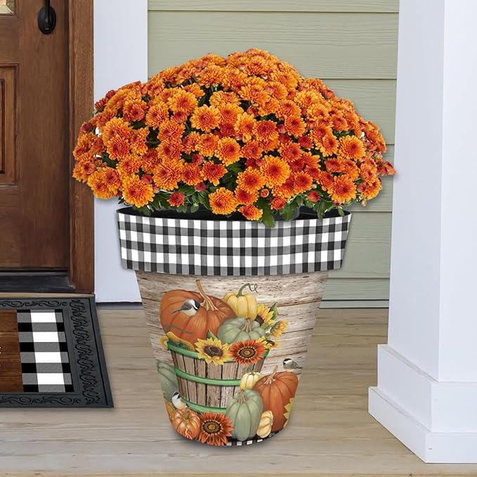 Briarwood Lane Fall Planter 14" x 15" x 15" Bountiful Bushel Large for Fall Planter