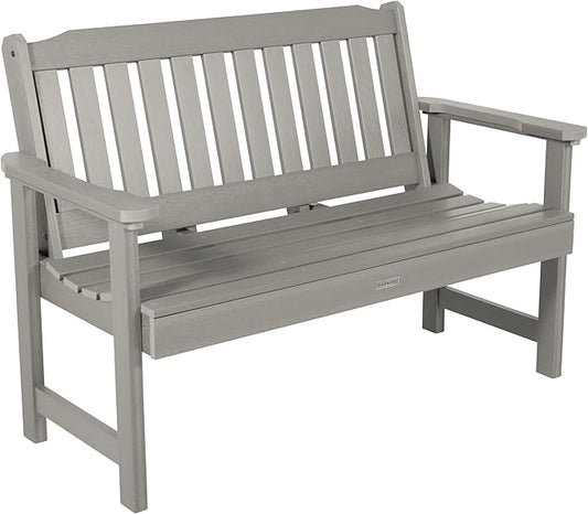 highwood Lehigh Garden Bench, 4 Feet, Harbor Gray