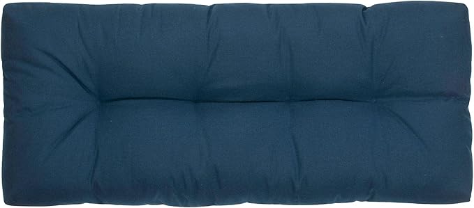 FUNHOME Outdoor Bench Cushion 42 x18 inch with Non-Slip Grips,Water Resistant Porch Swing Cushion,Bench Pillow Pads,Tufted Cushions for Patio Garden Furniture,42" Seat Cushions(Denim Blue)
