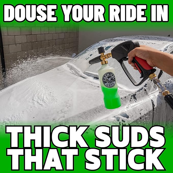 Chemical Guys CWS_110_16FC 16-Piece Arsenal Builder Carwash Kit, Foam Cannon, Bucket (6) 16 oz Car Care Cleaning Chemicals (Works w/Pressure Washers) with Honeydew Snow Foam Car Wash Soap, 64 oz