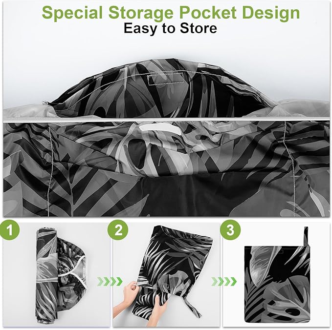 pickyNproud Picnic Table Cover with Bench Covers Portable Table Cloth Built-in Storage Pocket Picnic Table Covers with Elastic Waterproof Camping Essentials for RV Camping