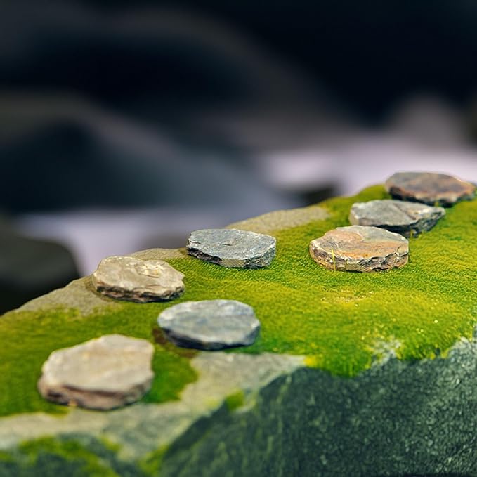 10Pcs Natural Miniature Small Stepping Stone Figure.Fairy Garden Supplies.Terrarium Accessories.Pathway Stones.Stairs.Shrimp Tank Decor.Bonsai Forest/Patio Pots Decoration.