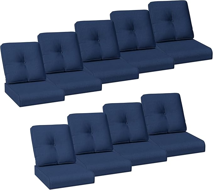 Joyside Outdoor Chair Cushions Set, 22x25/22x24 Inch Patio Furniture Deep Seat Cushions, Water Resistant & Thick Cushion, Outdoor Replacement Cushions for Seat and Sofa