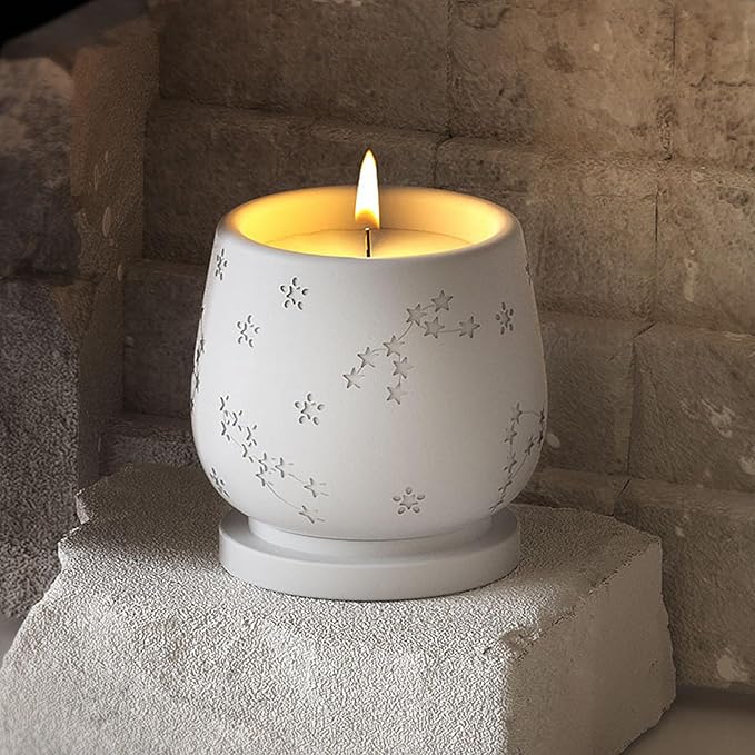 Zodiac Silicone Jar Molds with Lid, Star Design Candle Holder Container Storage Resin Concrete Molds, Constellation Box Succulent Pot Jewelry Holder Casting Mould for Decoration Crafting
