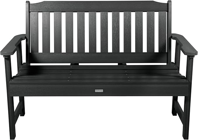 Highwood AD-BENW2-BKE Lehigh Garden Bench, 4 Feet, Black