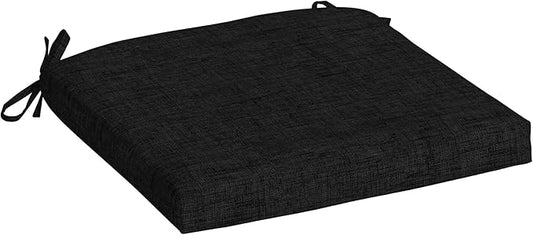 Arden Selections Rocking Chair Cushion, 19 x 18, Rain-Proof, Fade Resistant, Cushions for Rocking and Outdoor Chairs 18 x 19, Black Leala (Pack of 4)
