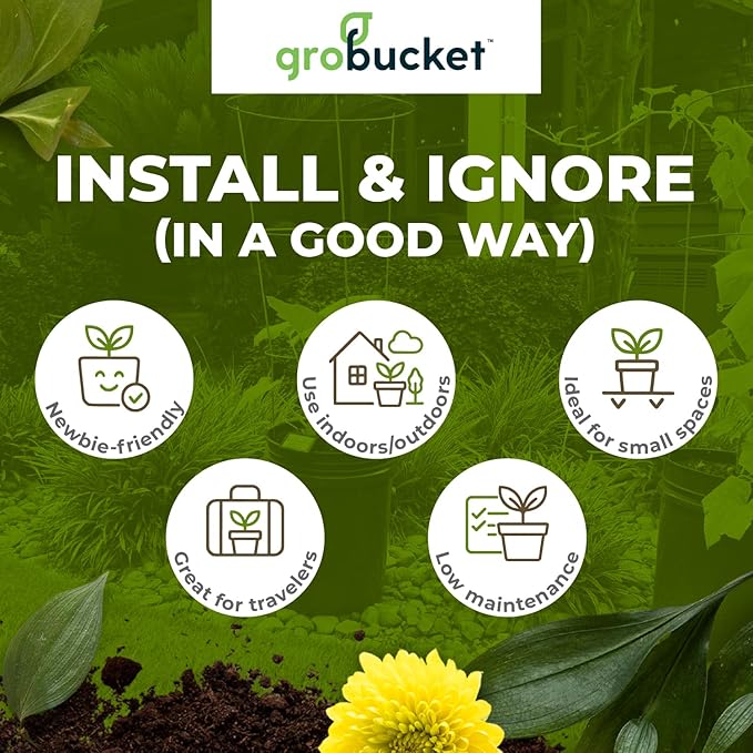 Self Watering Planter Insert w/Air Pruning Technology, Water Reservoir & Level Indicator - Turn Any 5-Gal Bucket into a DIY, Portable Automatic Container Indoor-Outdoor Garden, 10-Pack
