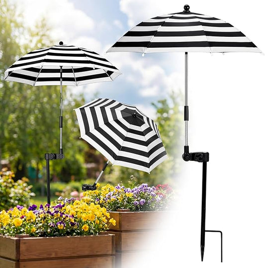 3 Pack Plant Umbrella for Outdoor Adjustable Sun Shade Covers 24" Sun Protection Cloth UV Umbrella for Potted Plants, Garden Beds, Patio Flowers