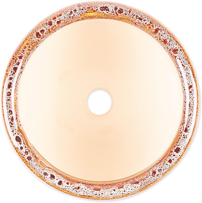 DII Ceramic Planter Collection Herb Pot Set, Brown Round, 13x75x4.5x4