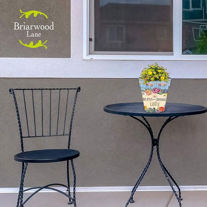 Briarwood Lane Spring Planter 8.5" x 8.5" x 8.5" Bless This Home with Love Small for Spring Planter