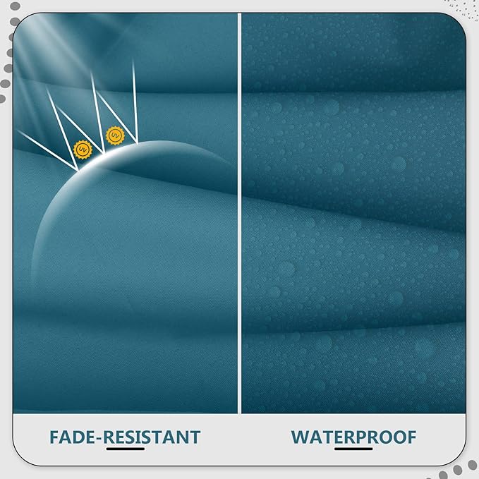 24" x 24" x 6" Outdoor Deep Seat Cushions Set - 4 Set Waterproof & Fade Resistant Patio Furniture Replacement Cushions, Non-Slip Outdoor Cushions Fit Loveseats, Couches, Chairs, and Sofas.