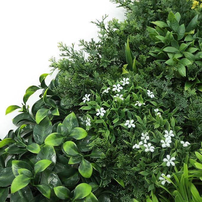 ULAND Artificial Topiary Hedges Panels, Ivy Fence Mat,Verticial Garden Privacy Fence Screen Greenery Wall Backdrop Decor, Garden Privacy Screen Fence（B052） 40x40‘’